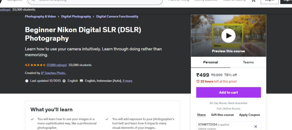 10 Best Photography Courses Online On Udemy And Coursera