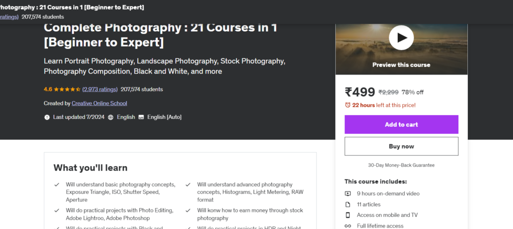 10 Best Photography Courses Online On Udemy And Coursera